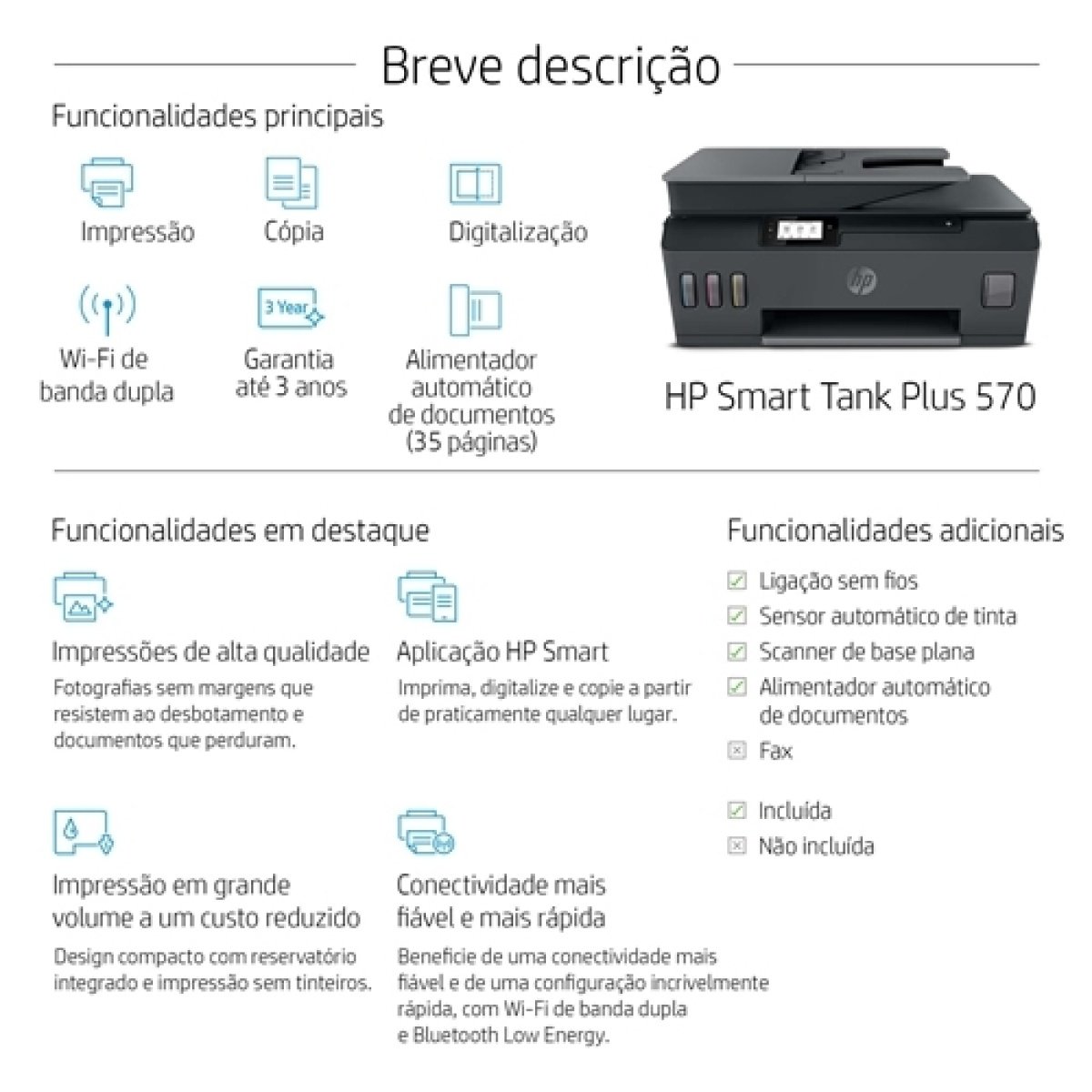 Impressora Multifunções HP Smart Tank Plus 570 Wireless - Image 5