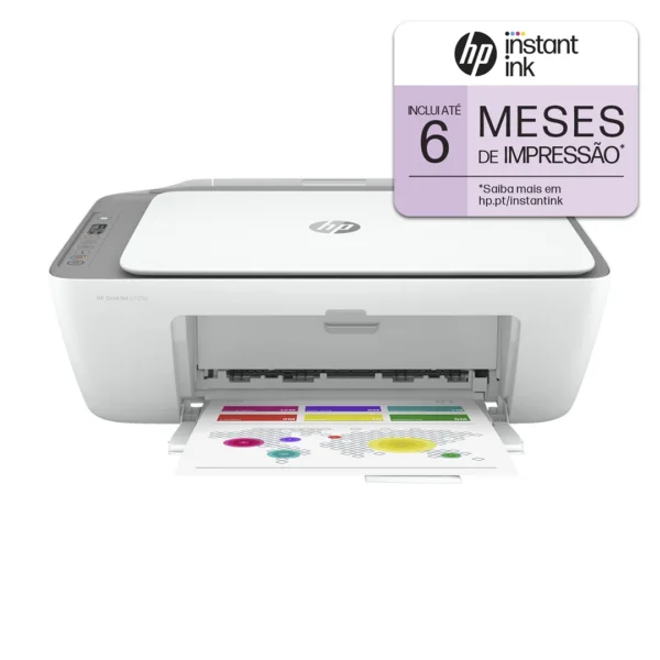 Impressora Multifunções HP Jato de Tinta DeskJet 2720e Cores USB Elegível para HP Instant Ink