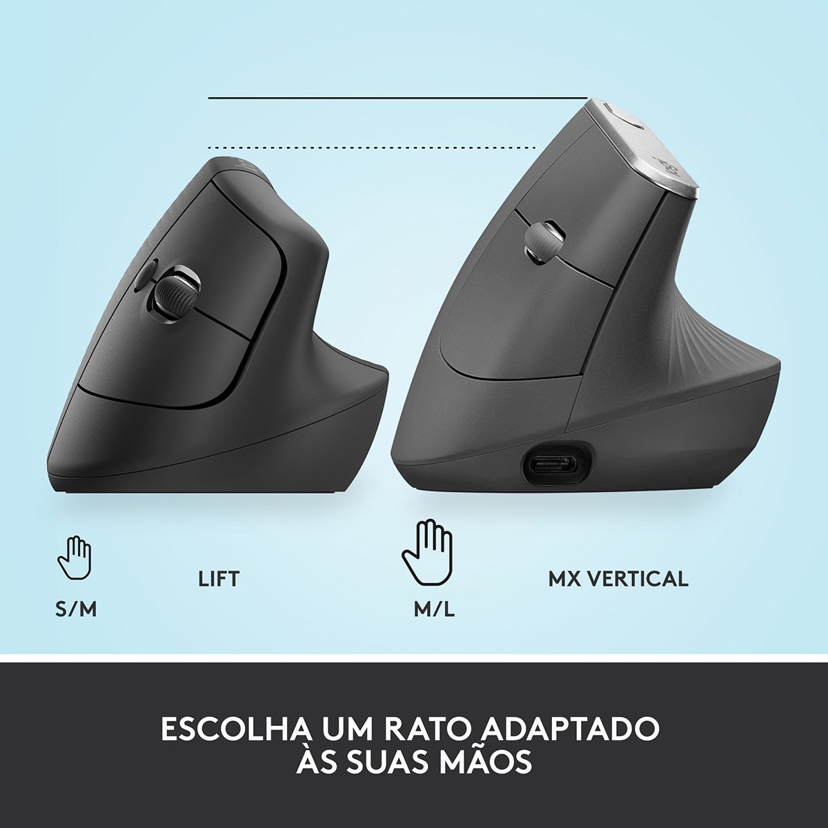 Rato Laser Logitech Lift Vertical Ergonomic Wireless/Bluetooth 4000DPI Graphite - Image 11