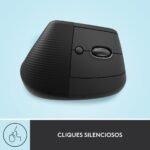 Rato Laser Logitech Lift Vertical Ergonomic Wireless/Bluetooth 4000DPI Graphite - Image 8