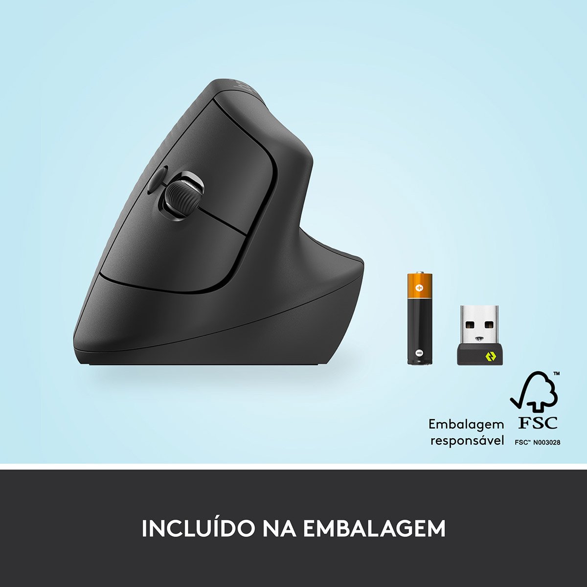 Rato Laser Logitech Lift Vertical Ergonomic Wireless/Bluetooth 4000DPI Graphite - Image 9