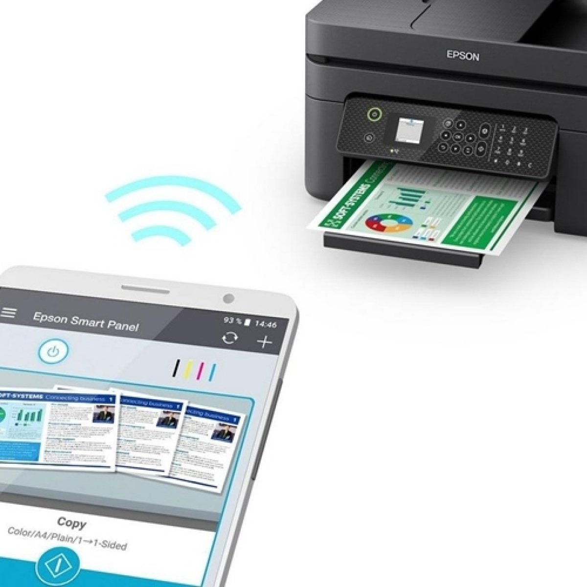 Impressora Epson Multifunções Cores Wireless WorkForce WF-2930DWF - Image 3