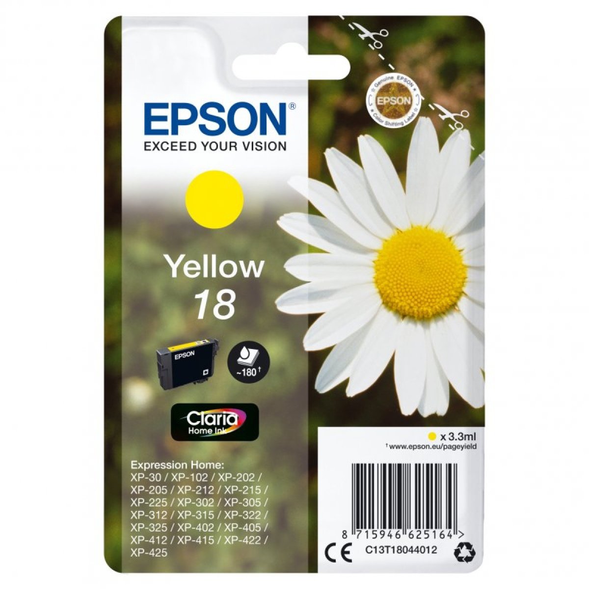 Tinteiro EPSON 18 Amarelo - Image 1
