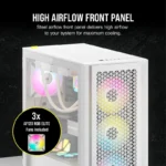 Caixa ATX Corsair iCUE 4000D Airflow RGB Branca - Image 4