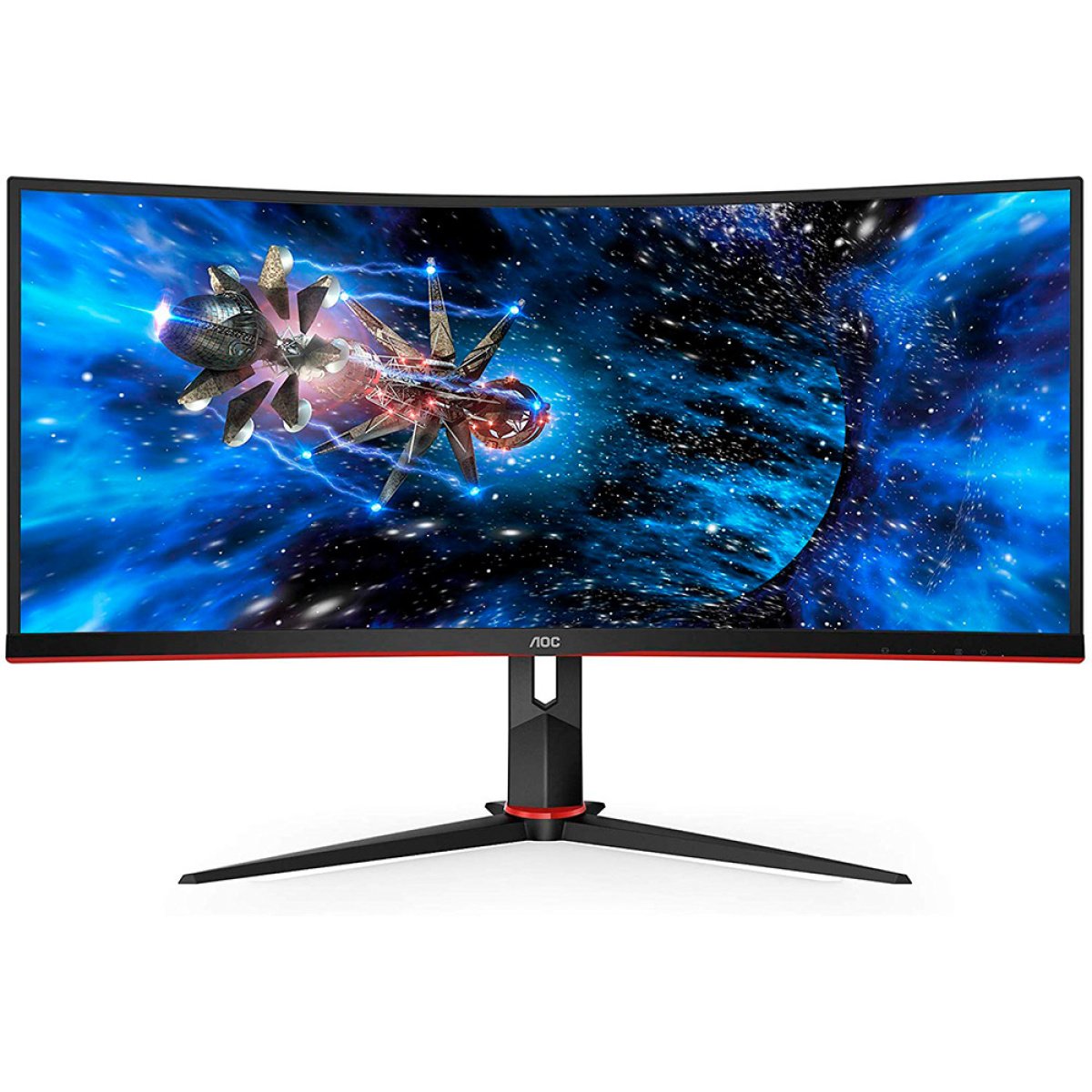 Monitor AOC 34' CU34G2X/BK VA WQHD 21:9 Curvo 144Hz FreeSync - Image 1