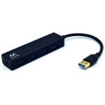 Hub USB Ewent EW1136 4 Portas USB 3.1 Gen1 (USB 3.0) Preto