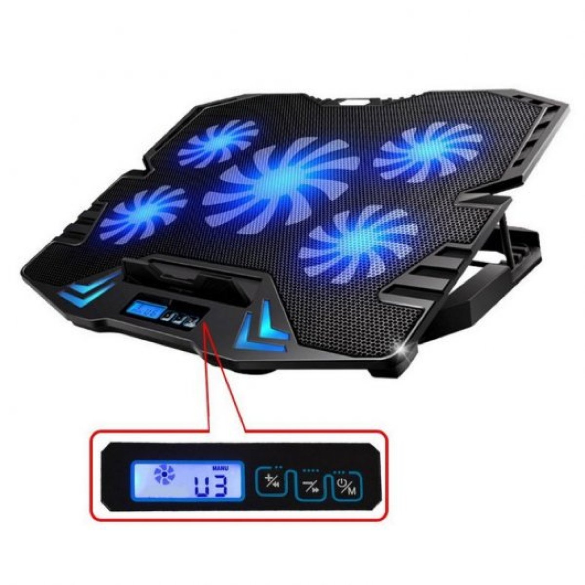 Base Ewent Notebook Cooling EW1259 c/ 2 x USB até 17" - Image 2
