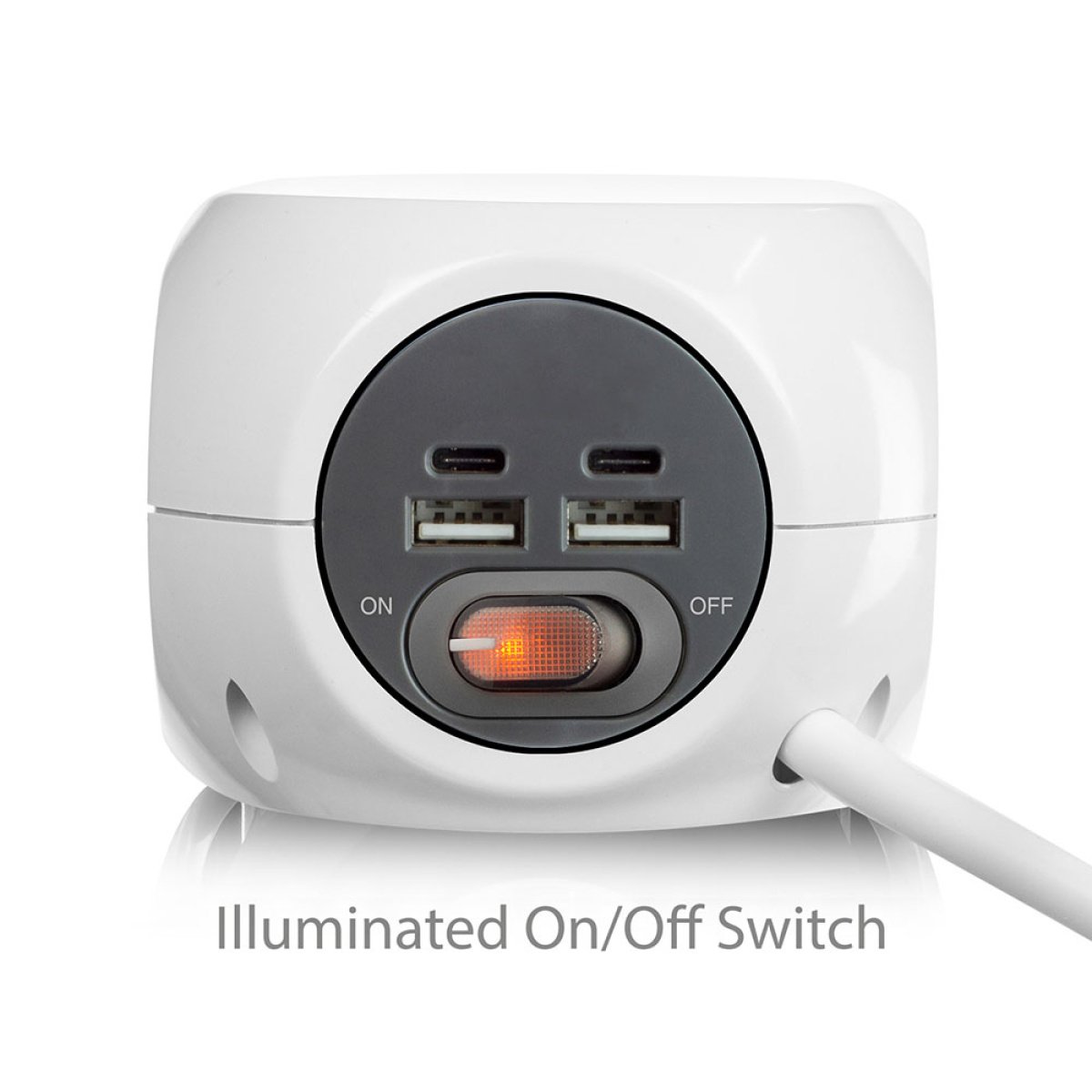 Régua Ewent EW3957 Cubical Power 3 Tomadas Schuko + 4 USB 3.4A Branco - Image 2