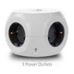 Régua Ewent EW3957 Cubical Power 3 Tomadas Schuko + 4 USB 3.4A Branco - Image 5