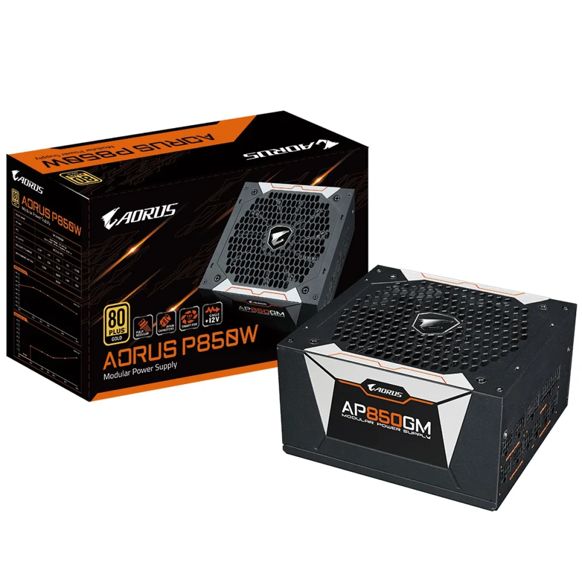 Fonte de Alimentação Gigabyte AORUS P850W 80+ Gold Modular - Image 1