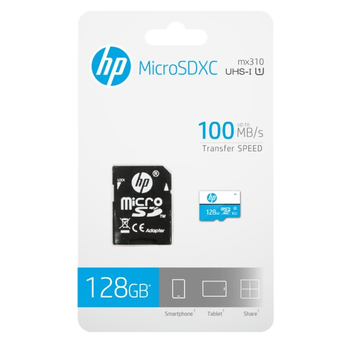 Cartão de Memória HP HFUD128-1U1BA MicroSDXC 128GB Classe 10 UHS-I + Adaptador - Image 2