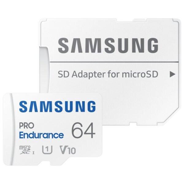 Cartão de Memória Samsung PRO Endurance microSDXC 64GB UHS-I V10 Classe 10 c/ Adaptador