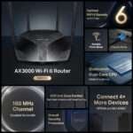 Router Mercusys MR80X AX3000 Dual-Band WiFi 6 Gigabit - Image 3