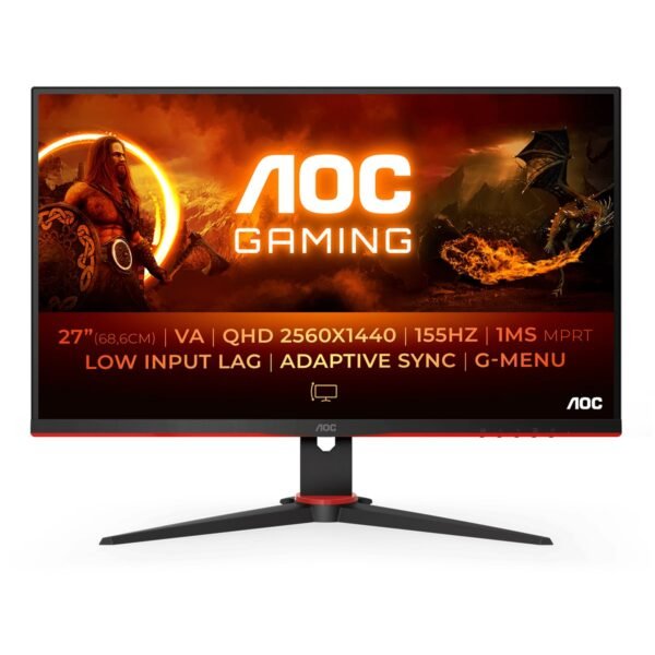 Monitor AOC Gaming Q27G2E/BK VA 27" QHD 16:9 155Hz