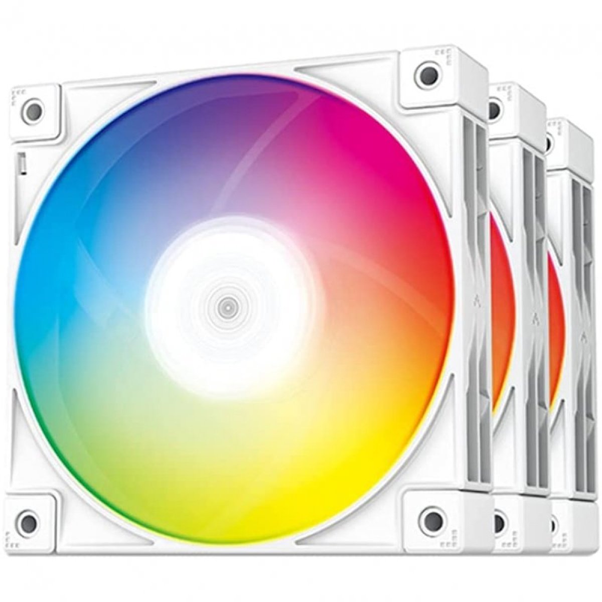 Ventoinhas DeepCool FC120 RGB 120mm (Pack 3) Branca - Image 1