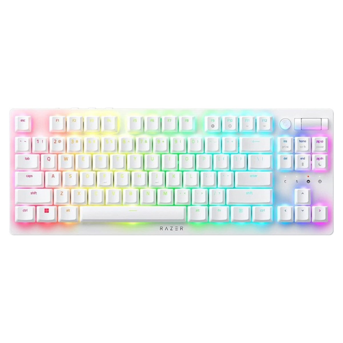 Teclado Mecânico Razer DeathStalker V2 Pro RGB TKL Wireless/Bluetooth Optical Switch (Red) US Branco - Image 1