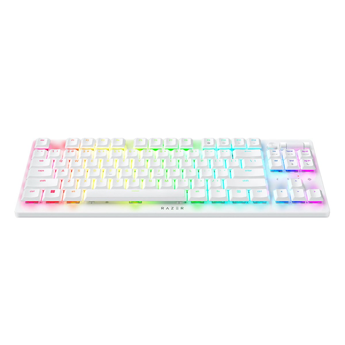 Teclado Mecânico Razer DeathStalker V2 Pro RGB TKL Wireless/Bluetooth Optical Switch (Red) US Branco - Image 3
