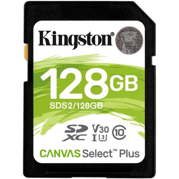 Cartão Memória Kingston Canvas Select Plus C10 U3 V30 UHS-I SDXC 128GB