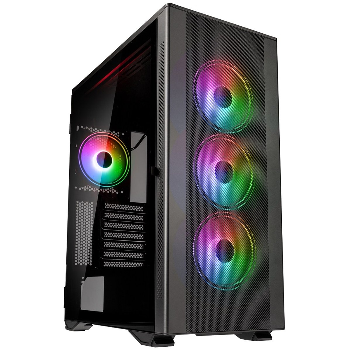 Caixa ATX Kolink Stronghold Prism RGB Aluminio Preta - Image 1