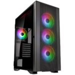 Caixa ATX Kolink Stronghold Prism RGB Aluminio Preta
