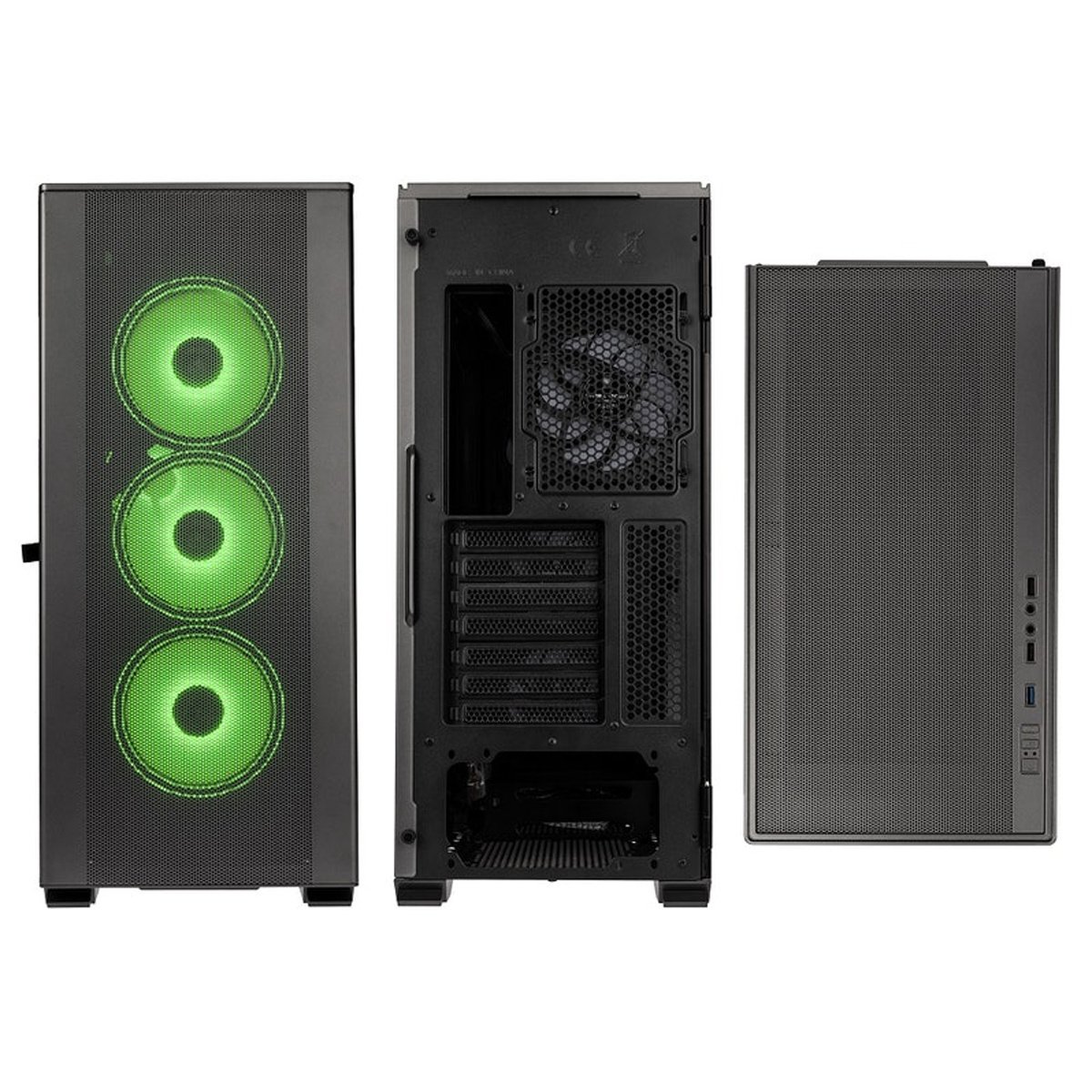 Caixa ATX Kolink Stronghold Prism RGB Aluminio Preta - Image 3