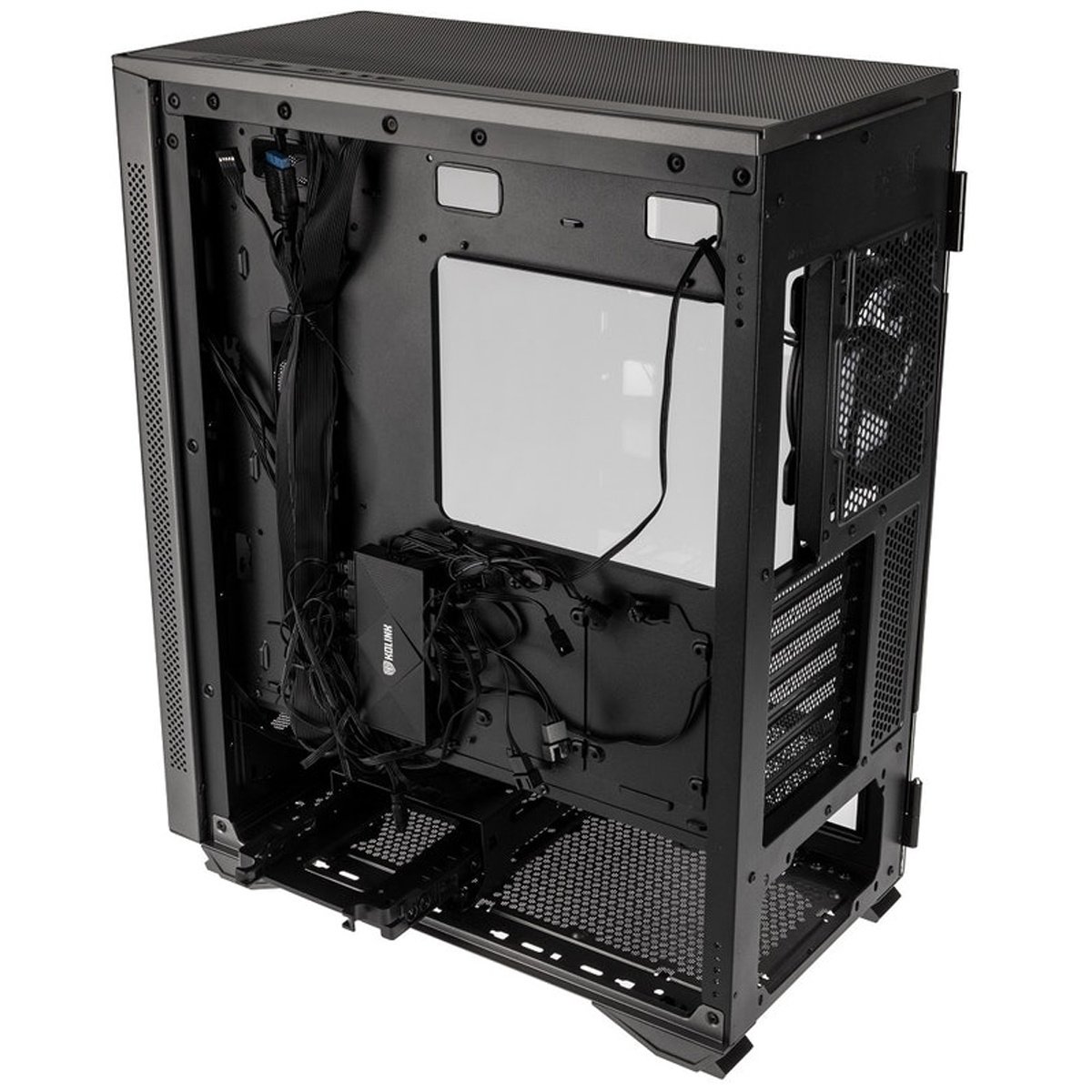 Caixa ATX Kolink Stronghold Prism RGB Aluminio Preta - Image 5