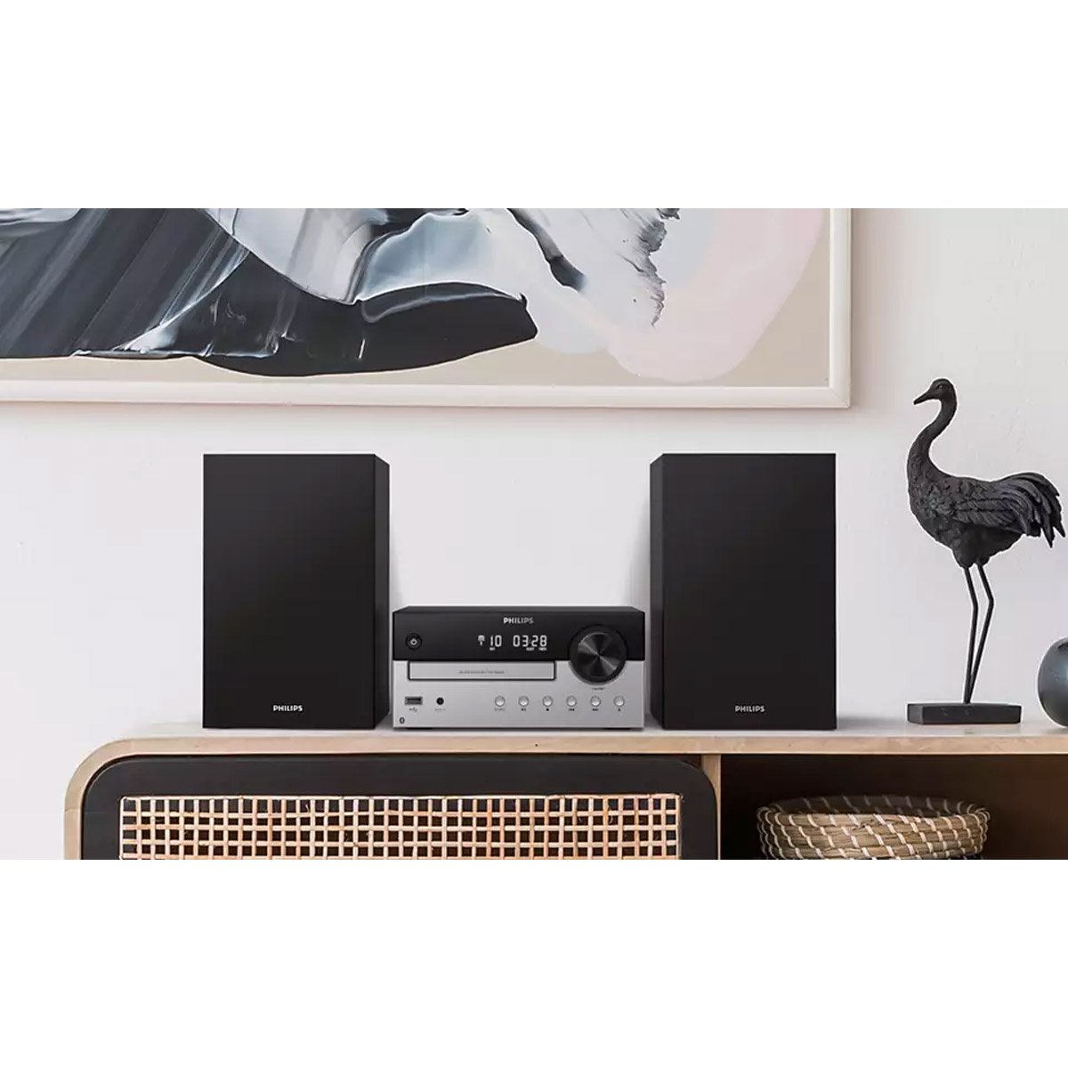 Aparelhagem Micro Hi-Fi Philips TAM4205/12 60W e FM Preta - Image 3