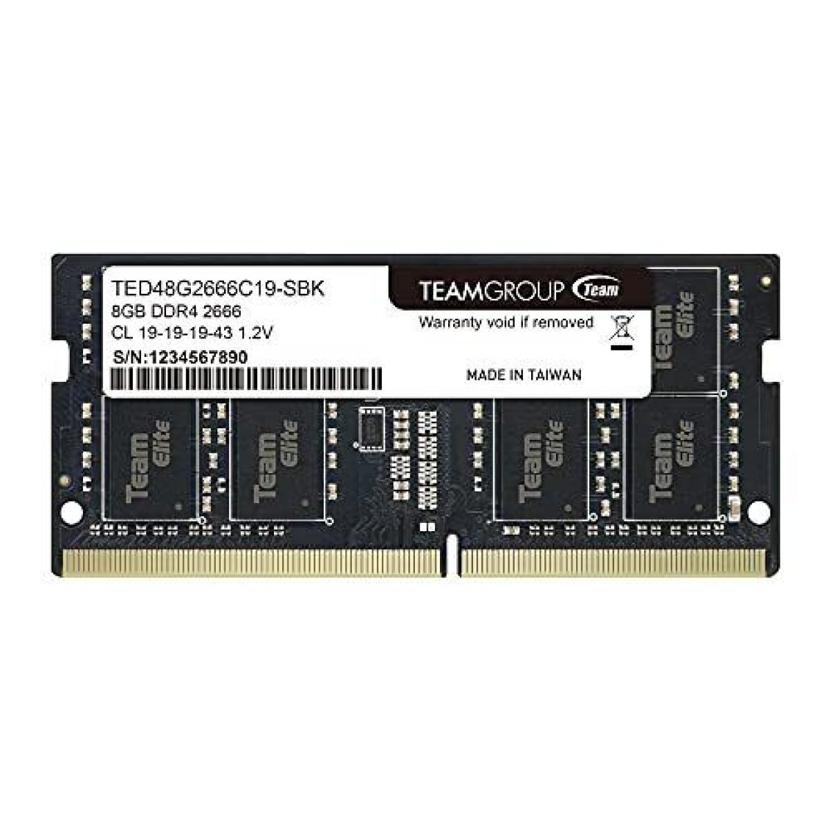 Memória RAM SODimm Team Group 8GB DDR4 2666MHz CL19 1.2V - Image 1