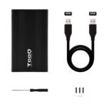 Caixa Externa HDD Tooq 2.5" SATA (95mm) - USB 2.0 Preto - Image 5