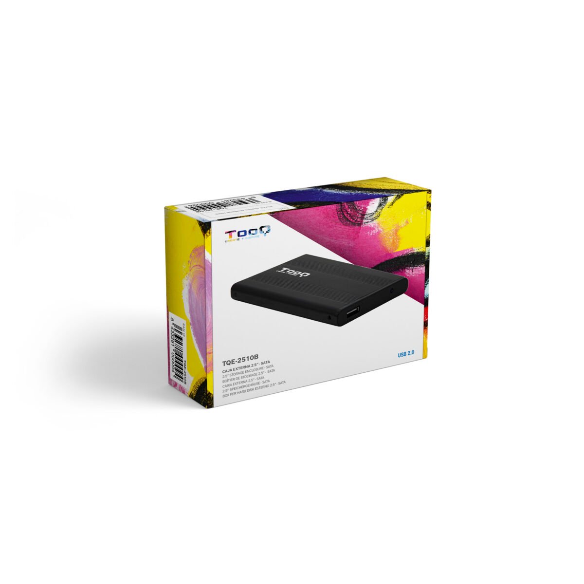 Caixa Externa HDD Tooq 2.5" SATA (95mm) - USB 2.0 Preto - Image 6