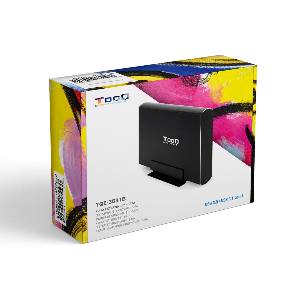 Caixa HDD Tooq 3.5" SATA LED Preto - Image 6