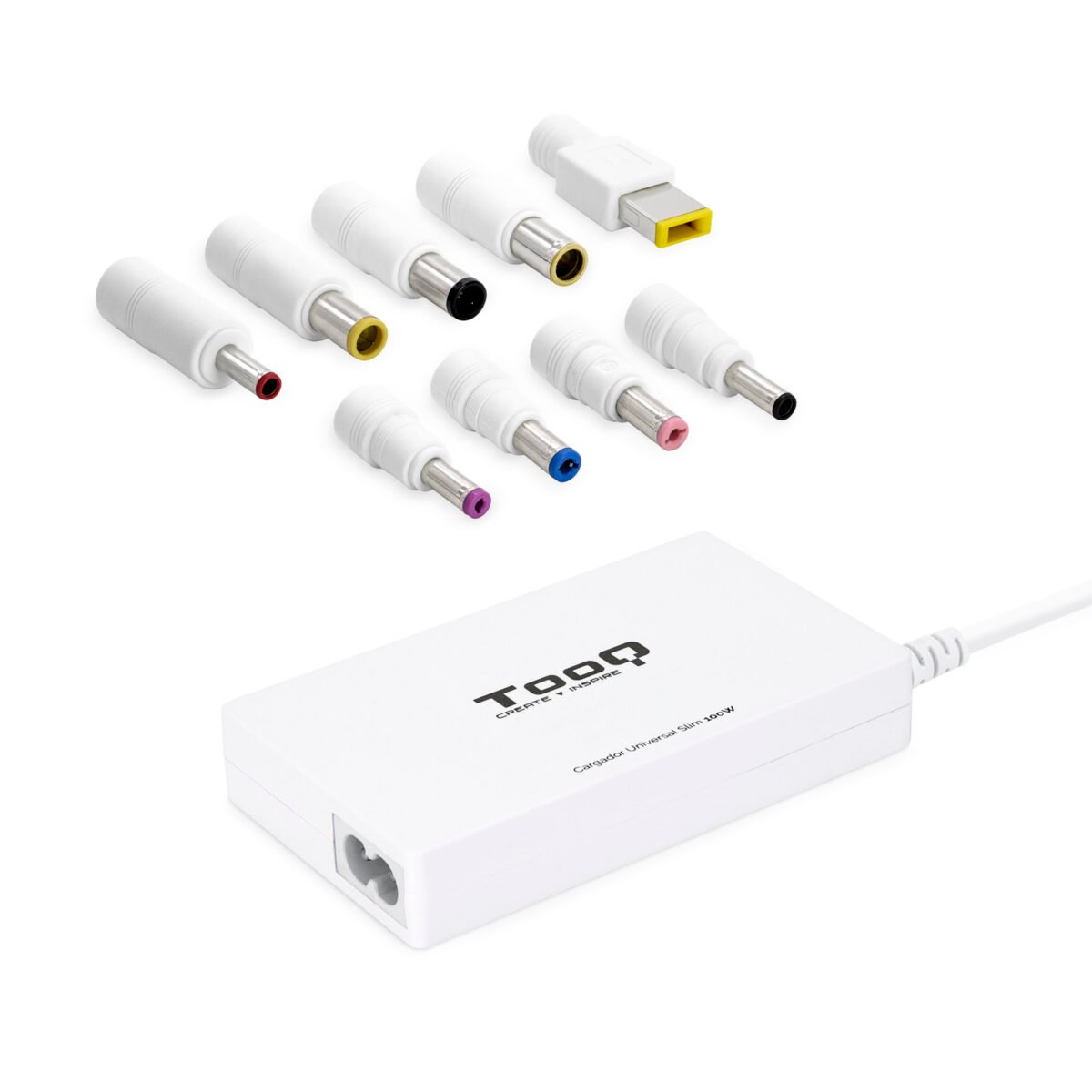 Carregador de Portátil Slim Tooq 100W 1x USB 9 Conectores Branco - Image 1