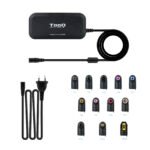 Carregador de Portátil Tooq 90W 2x USB 12 Conectores Preto - Image 5