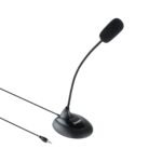 Microfone Tooq multimédia flexível - Conexão jack 3,5mm 2M Preto