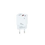 Carregador Tooq USB-C/PD 20W + USB-A/QC 20W