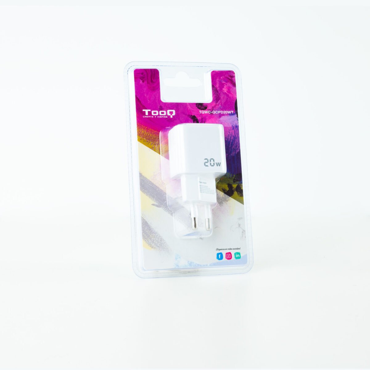 Carregador Tooq USB-C/PD 20W + USB-A/QC 20W - Image 6