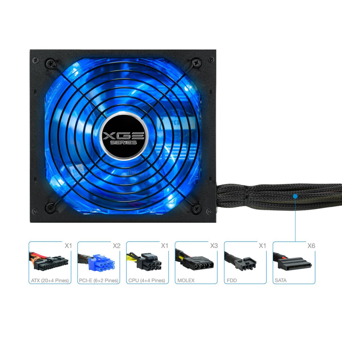 Fonte de Alimentação Tooq Xtreme Gaming Energy II 800W 80+ Bronze c/LED - Image 3