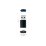 ADAPTADOR USB-A/M 3.1 A USB-C/H ALUMINIO NEGRO NANOCABLE 10.02.0012 - Image 2