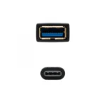Cabo USB 3.1 OTG Nanocable Tipo USB-C/M-A/F 15CM Preto - Image 2