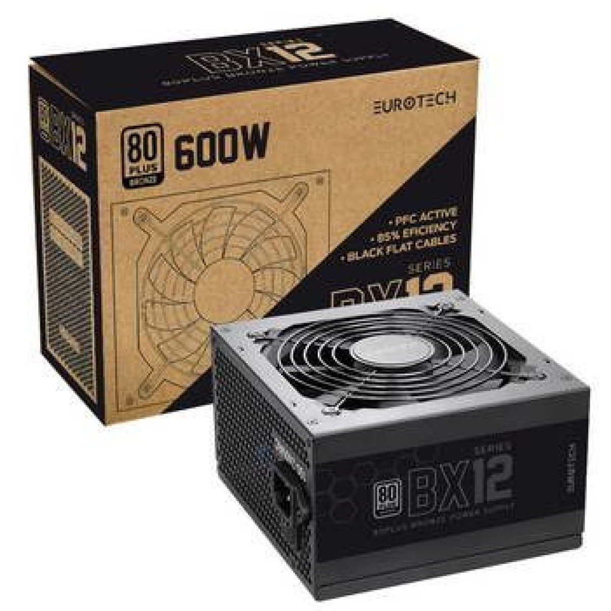 Fonte de Alimentação EUROTECH 600W 80Plus Bronze – BX12-600 - Image 1