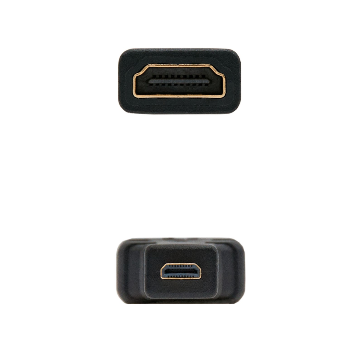 Ficha Adaptadora Nanocable HDMI Fêmea - Micro HDMI Macho - Image 2