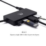 Hub USB Ewent EW1134 4 Portas USB 3.1 Gen1 c/ Alimentação Preto - Image 2