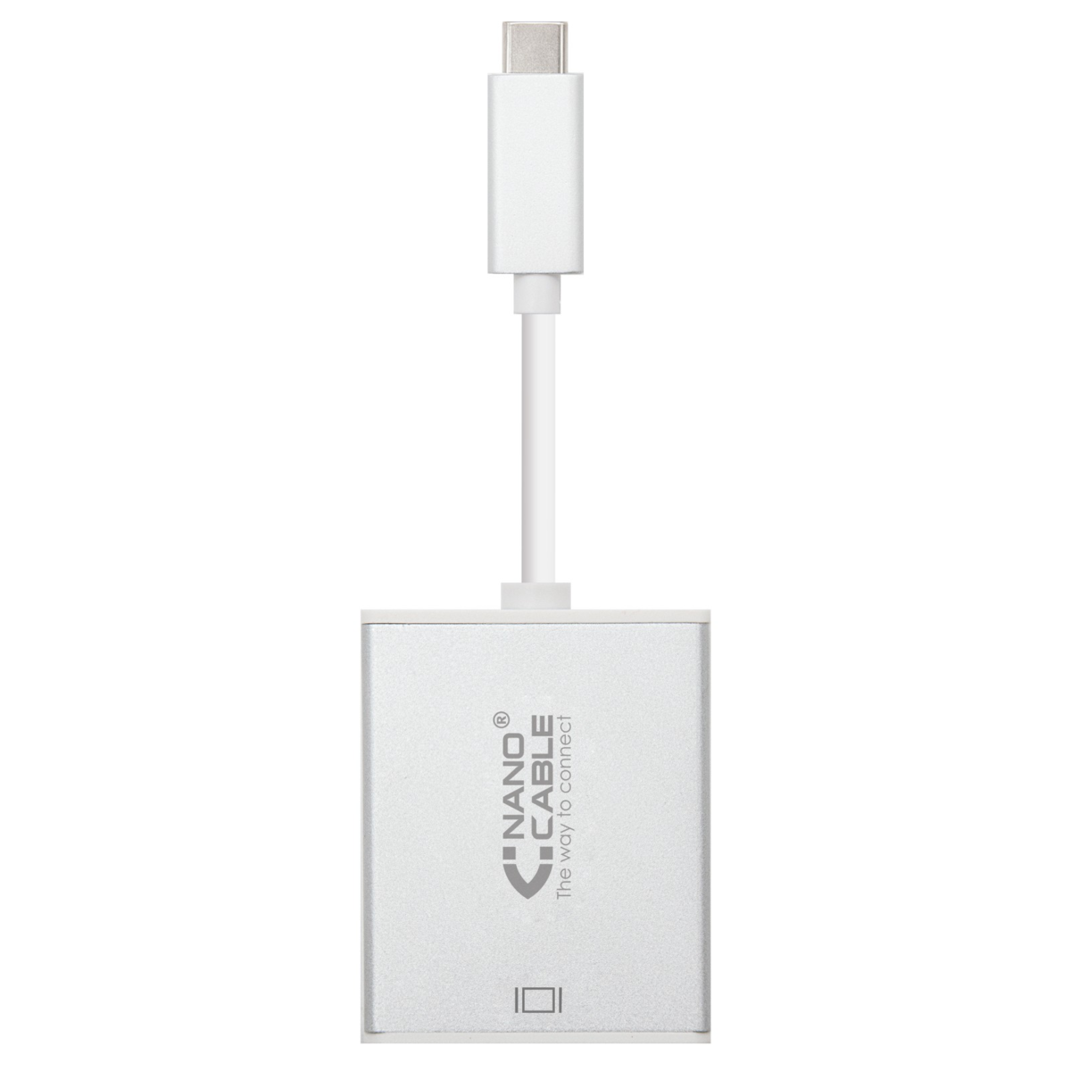 Conversor Nanocable USB-C Macho > Displayport Femea 15 CM Aluminio - Image 1