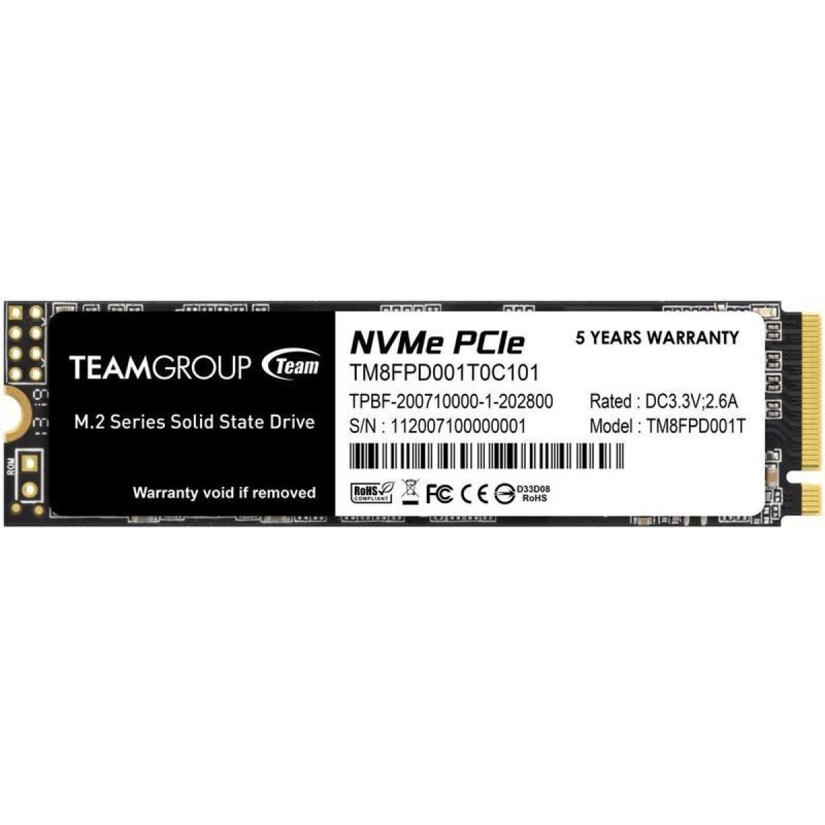Disco SSD Team Group MP33 PRO 1TB M.2 NVMe 3500R/3000W - Image 1