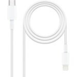 Cabo Lightning p/ USB Type-C NanoCable Branco 2m