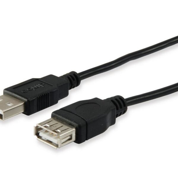 Cabo de Extensão EQUIP USB 2.0 Tipo A Macho-Fêmea 1,8m Preto