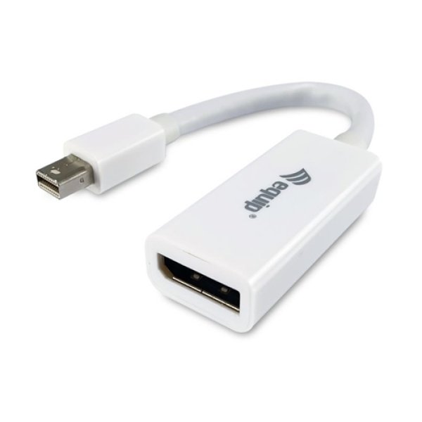 Cabo Adaptador Mini-DisplayPort p/ DisplayPort M/F Equip Branco