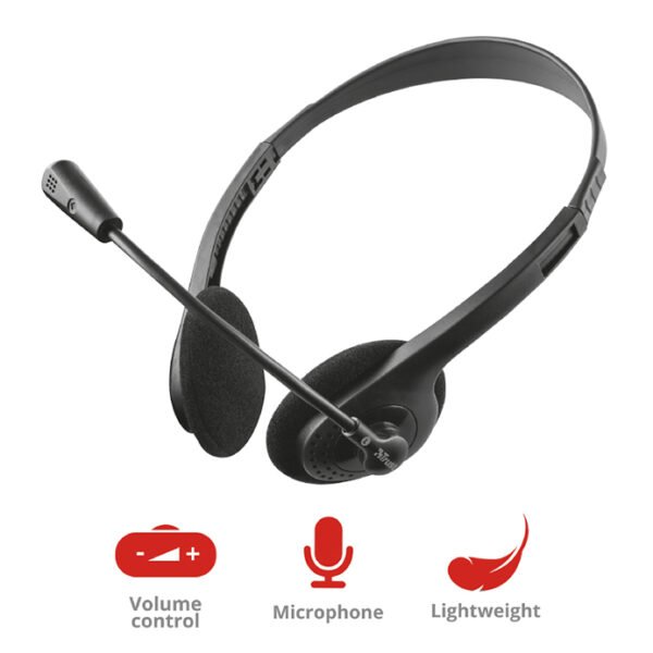 Headset Trust Primo Preto