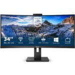 Monitor Curvo Philips 34' 346P1CRH VA WQHD 100Hz 4ms USB-C (90W) WebCam