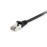 Cabo de Rede Equip RJ45 Patch S/FTP Cat.6A, 0,25m, Preto